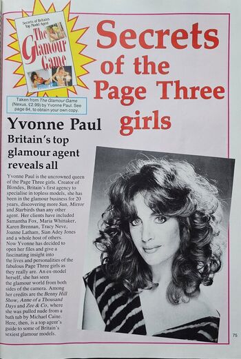 1980'S & Early 90'S Page 3 Girls